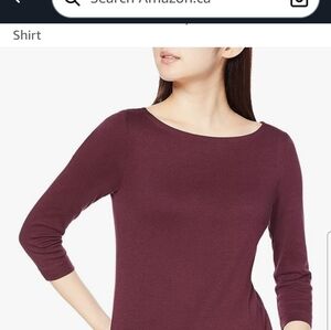 Amazon Essentials Women's 3/4 Sleeve Boatneck